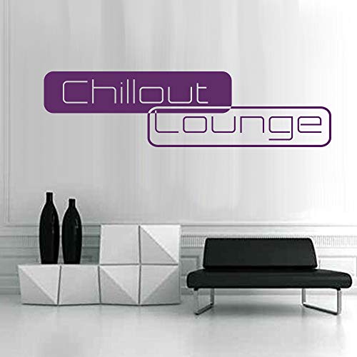 denoda® Chillout Lounge - Wandtattoo Violett 95 x 25 cm (Wandsticker Wanddekoration Wohndeko Wohnzimmer Kinderzimmer Schlafzimmer Wand Aufkleber) von denoda