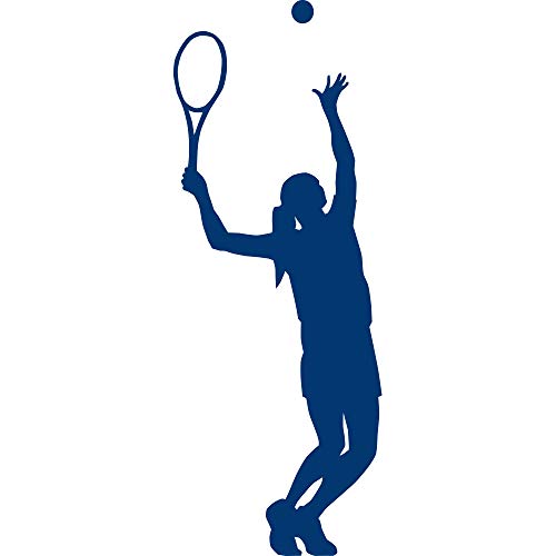 denoda® Tennisspielerin - Wandtattoo Königsblau 50 x 134 cm (Wandsticker Wanddekoration Wohndeko Wohnzimmer Kinderzimmer Schlafzimmer Wand Aufkleber) von denoda