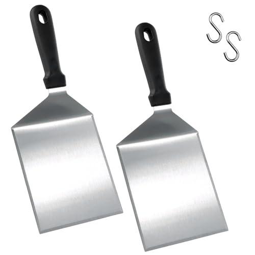 Großer Grillspatel aus Edelstahl, Spachtel Küche, 2 Stück Professioneller Metall Burger Spatel, Grillspachtel Grillwender für Gasgrill, Feuerplatte und Teppanyaki Großer Grillspatel aus Edelstahl, Spachtel Küche, 2 Stück Professioneller Metall Burger Spatel, Grillspachtel Grillwender für Gasgrill, Feuerplatte und Teppanyaki von dentedeleao