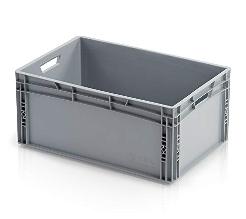 2er Pack Euro-Stapelbehälter 600x400x270 mm grau 2er Pack Euro-Stapelbehälter 600x400x270 mm grau von der ROLLENDE SHOP