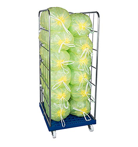3er Pack Rollbehälter 1650 mm 3-seitig verzinkt "Gelbe Säcke Wagen" von der ROLLENDE SHOP