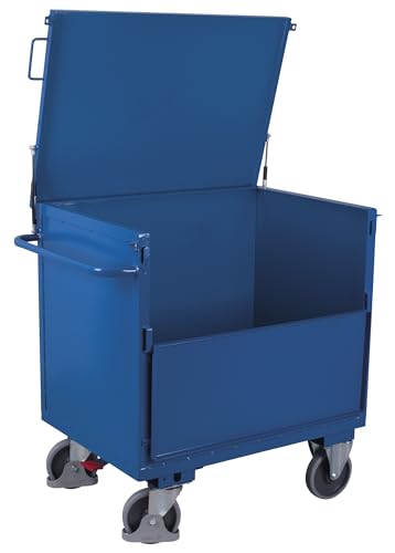 Cordes Blechkastenwagen 1165x730x1115 mm mit Einer Seitenklappe und Deckel anthrazit von der ROLLENDE SHOP