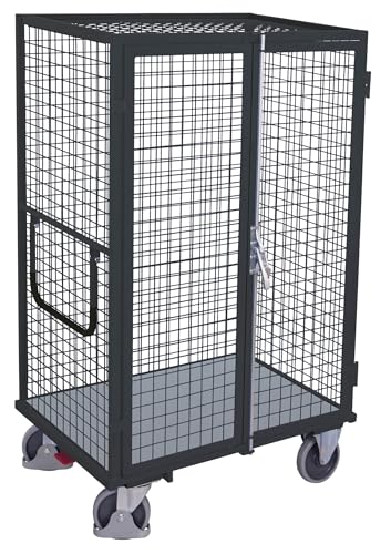 Cordes - Etagenwagen 1115x810x1810 mm 4-seitig mit Dach anthrazit von der ROLLENDE SHOP