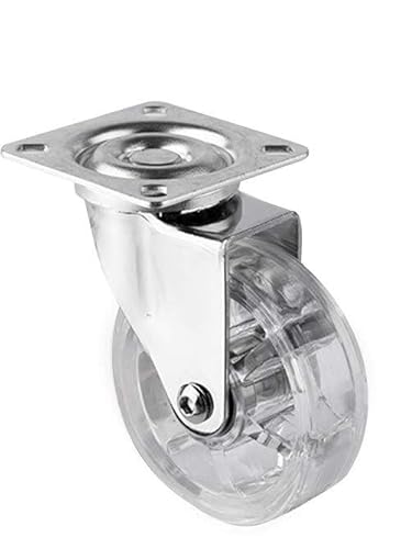 Lenkrolle 50 mm Polyurethan transparent "Emma II Cromo" von der ROLLENDE SHOP