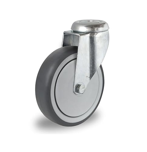 Lenkrolle mit Rückenloch 100 mm Apparaterolle TPE von der ROLLENDE SHOP