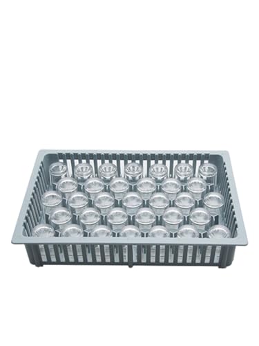 Schnapsglaskorb 390x260x75 mm grau von der ROLLENDE SHOP