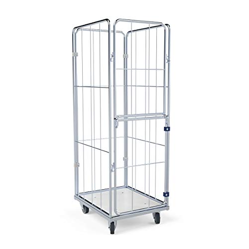 Wäschewagen 600x720x1520 mm 4-seitig mit Kunststoffboden von der ROLLENDE SHOP