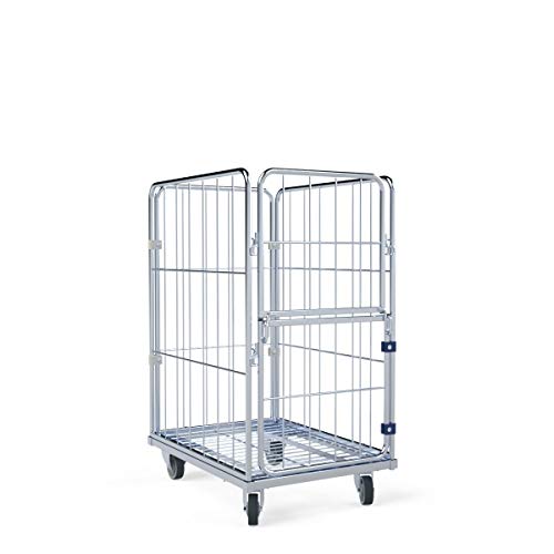 Wäschewagen 600x810x1350 mm 4-seitig mit Stahlboden von der ROLLENDE SHOP