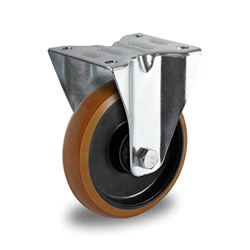 der ROLLENDE SHOP - Bockrolle 100 mm Polyurethan braun von der ROLLENDE SHOP