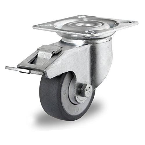 Lenkrolle mit Feststeller 50 mm Thermoplastischen Gummi "Apparaterolle" von der ROLLENDE SHOP