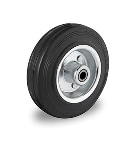 Einbaurad 200 mm Vollgummi schwarz von der ROLLENDE SHOP