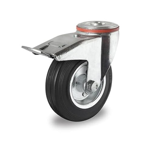 der ROLLENDE SHOP - Rückenlochlenkrolle mit Bremse Durchmesser 100 mm - Serie SWS4 Rollenlager der ROLLENDE SHOP - Rückenlochlenkrolle mit Bremse Durchmesser 100 mm - Serie SWS4 Rollenlager von der ROLLENDE SHOP
