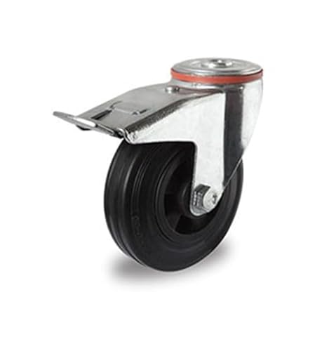 der ROLLENDE SHOP - Rückenlochlenkrolle mit Bremse Durchmesser 125 mm - Serie P4S4 Rollenlager der ROLLENDE SHOP - Rückenlochlenkrolle mit Bremse Durchmesser 125 mm - Serie P4S4 Rollenlager von der ROLLENDE SHOP