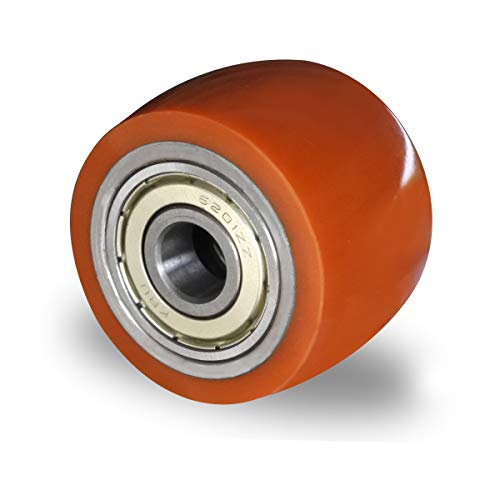 Einbaurad 35 mm Polyurethan orange"Kompaktrolle" von der Rollende Shop