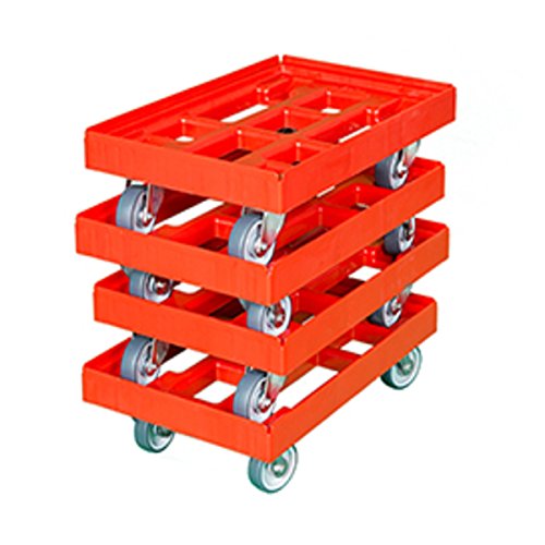 Transportroller 600 x 400 mm 4er Pack rot von der Rollende Shop