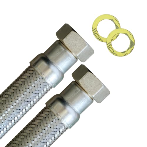 H2O-Flex® Flexschlauch 1"ÜM x 1"ÜM, hoch flexibler Panzerschlauch DN 25 mit Trinkwasserzulassung von H2O-Flex