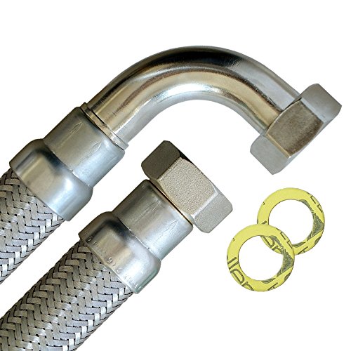 Flexschlauch 1"ÜM x 1" ÜM mit Bogen, hoch flexibler Panzerschlauch mit Trinkwasserzulassung Flexschlauch 1"ÜM x 1" ÜM mit Bogen, hoch flexibler Panzerschlauch mit Trinkwasserzulassung von der-Schlauchfritze.de