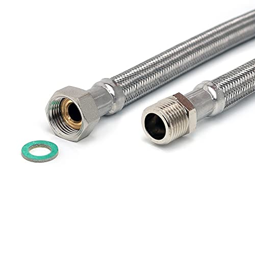H2O-Flex® Panzerschlauch 1/2"ÜM x 1/2"AG, Flexschlauch DN13 für Sanitär mit Trinkwasserzulassung, 30cm-2m H2O-Flex® Panzerschlauch 1/2"ÜM x 1/2"AG, Flexschlauch DN13 für Sanitär mit Trinkwasserzulassung, 30cm-2m von H2O-Flex