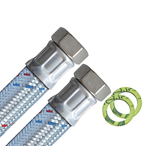 Panzerschlauch DN25 Flexschlauch1 zoll ÜM x 1 zoll ÜM Heizungsschlauch Nutzwasserschlauch für die Heizungsinstallation PN10 Pumpenschlauch Solarschlauch 300mm von H2O-Flex