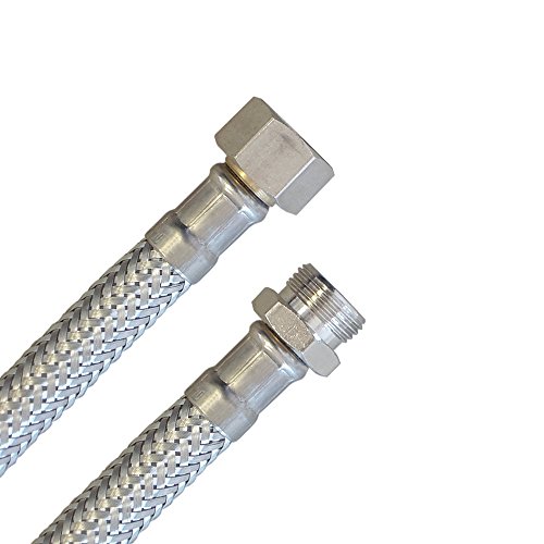 H2O-Flex® Panzerschlauch 3/8" Überwurfmutter x 3/8" Außengewinde, IG/AG Flexschlauch DN8 Verbindungsschlauch für Armatur Sanitär Schlauch mit Trinkwasserzulassung 2000mm von H2O-Flex