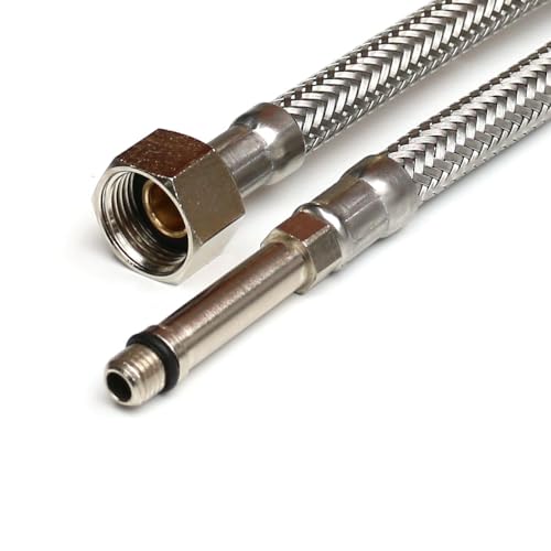 Panzerschlauch 3/8"ÜM x AG M8x1 lang, Flexschlauch DN6 für Sanitär mit Trinkwasserzulassung, 20cm-2m Panzerschlauch 3/8"ÜM x AG M8x1 lang, Flexschlauch DN6 für Sanitär mit Trinkwasserzulassung, 20cm-2m von der-Schlauchfritze.de