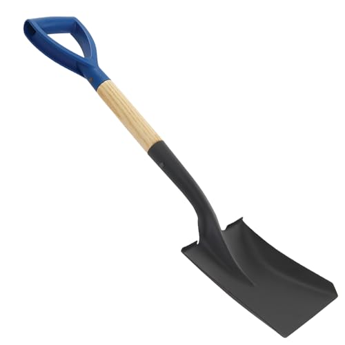Eckige Mini Schaufel 700 mm Profi Garten Schippe mit D-Griff und Holzgriff Spaten von der kleine Handwerker