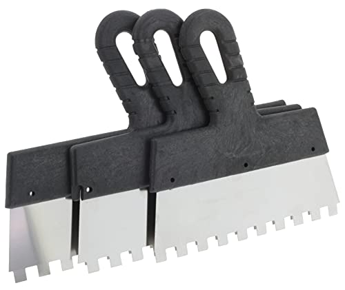 Zahnspachteln verschiedene Größen & Sets (Set: 2 x 200 mm, 2 x 250 mm und 1 x 300 mm) von der kleine Handwerker