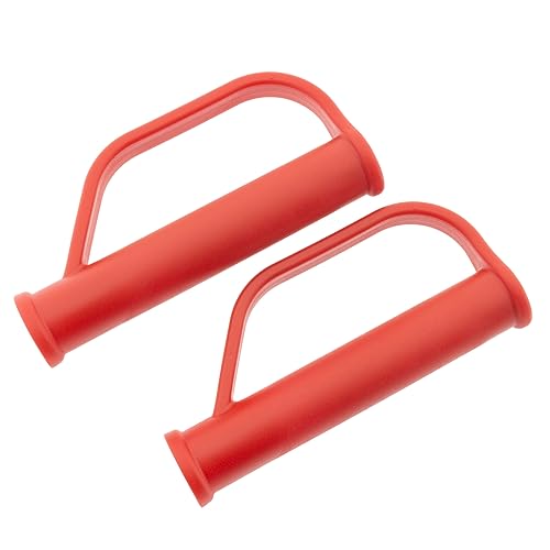 der kleine Handwerker 2 x Sicherheitsgriffe für Sackkarre 25 mm Ersatzgriffe für Stapelkarren mit Anstoßschutz Rot Sackkarrengriffe von der kleine Handwerker