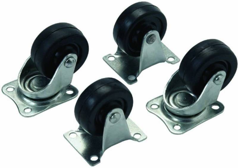 der kleine Handwerker Werkstatt-Set 2 x Lenkrolle und 2 x Bockrolle Gummi 40mm mit von der kleine Handwerker