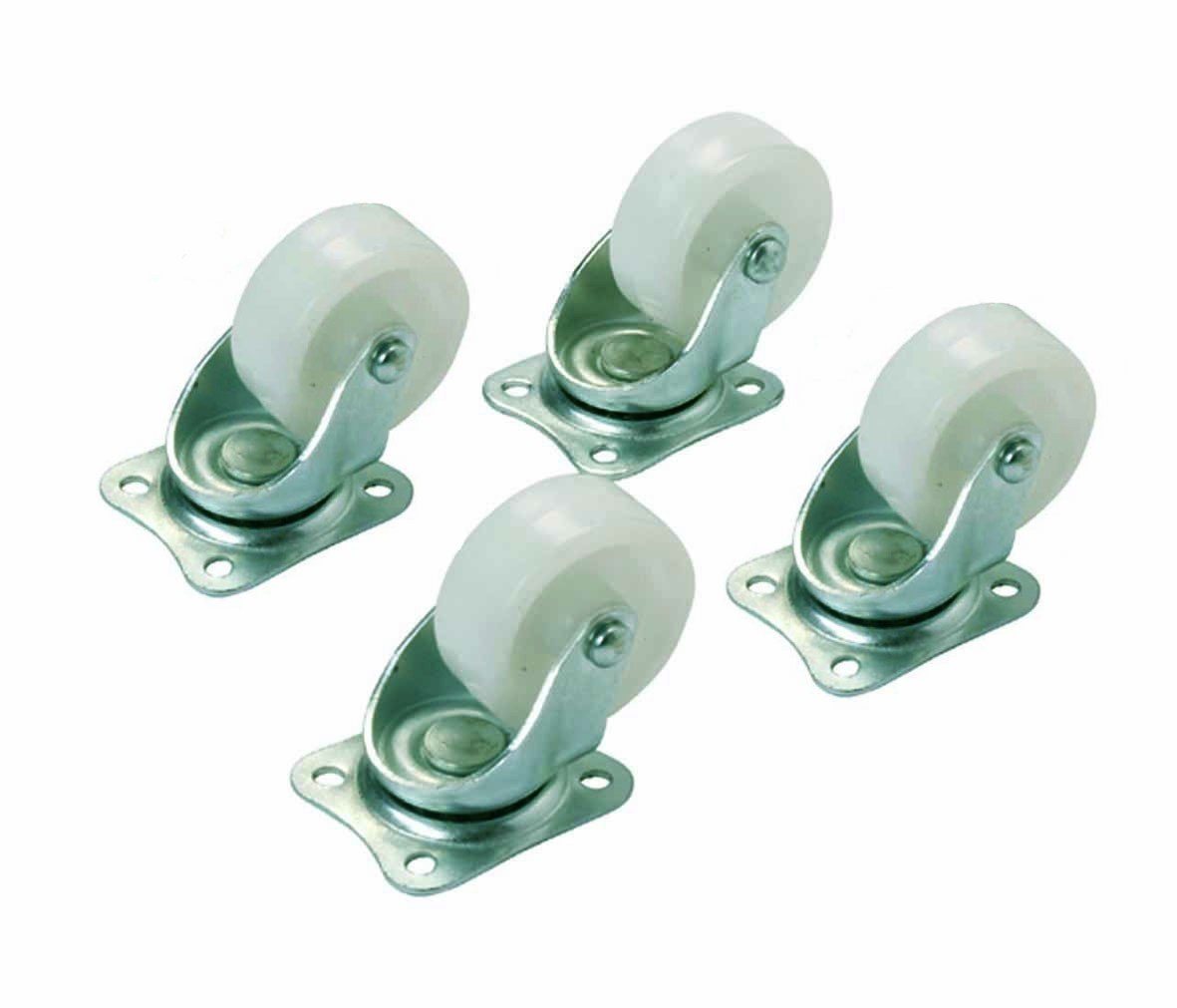 Lenkrolle 4 x Lenkrolle Nylon 40 mm weiß von OTTO