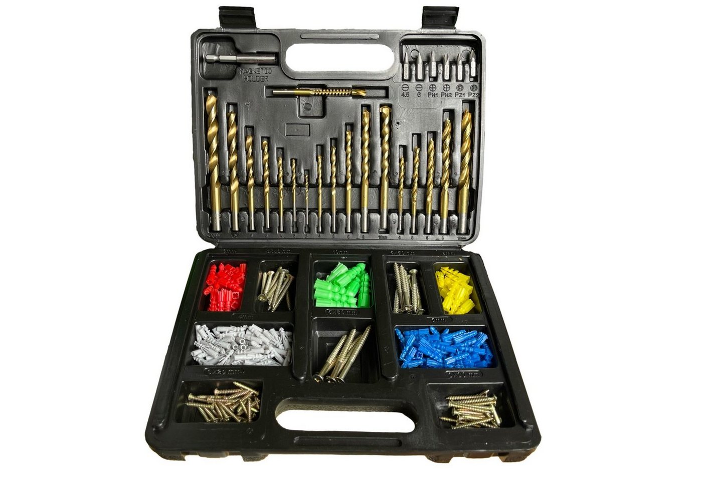 der kleine Handwerker Bohrer- und Bit-Set Titan Bohrer Set 300-tlg. mit Titanfräse, Dübeln, Bits und Schrauben von der kleine Handwerker