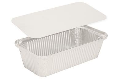 100 Aluschalen Alubehälter 940ml mit Einlegedeckel Aluminiumschale Aluminiumbehälter von der-verpackungs-profi