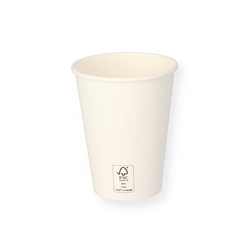 1000 Coffee to Go Becher weiß FSC®-zertifiziert von Coffee to Go Pappbecher Kaffeebecher 300ml der-verpackungs-profi von der-verpackungs-profi