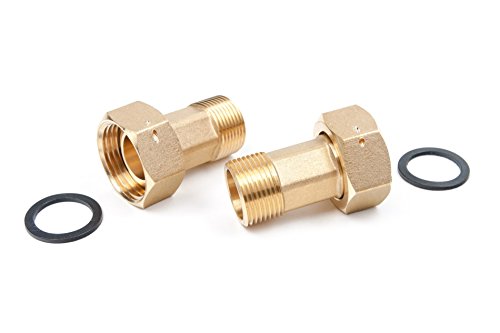 derClou24 3530213020 Wasserzähler Verschraubungen 3/4 Überwurfmutter x 1/2 Zoll Aussengewinde MS blank 2 Stück von derClou24
