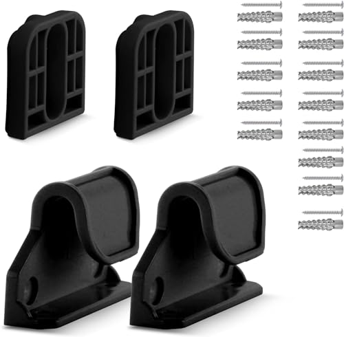 derimkcoa Retractable Baby Gate Replacement Parts, Original Hardware Set (Including 2 x Latchs + 2 x Brackets + 1 Set of Screws), Black von derimkcoa