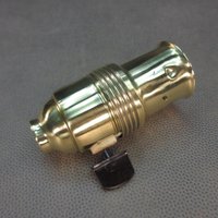 Antik E14 Drehschalter Fassung Ca. 1933 Vintage Ersatz Lampenfassung Messing/Bakelit Keramik Schalter Für Antike Lampen von derlampendealer