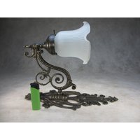 Antik Wandlampe Barock Stil Wandleuchte Retro Lampe 33 cm Höhe Messing Xl Vintage Landhaus Flurlampe von derlampendealer