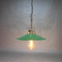 Art Deco Emailleschirm Lampe Antike Fabriklampe Ø 25, 5 cm Vintage Emaille Retro Industrielampe Alte Werkstatt Deckenlampe Art Deco Emailleschirm Lampe Antike Fabriklampe Ø 25, 5 cm Vintage Emaille Retro Industrielampe Alte Werkstatt Deckenlampe von derlampendealer