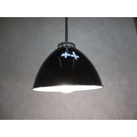 Art Deco Lampe Vintage Deckenlampe Fabriklampe 60 cm Länge Emaille Industrielampe Alte Werkstatt Antik Hängelampe von derlampendealer