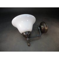 Vintage Wandlampe Antik Messing Wandleuchte Jugendstil Lampe Retro Galerielampe Antike Flurlampe Spiegel Leselampe von derlampendealer