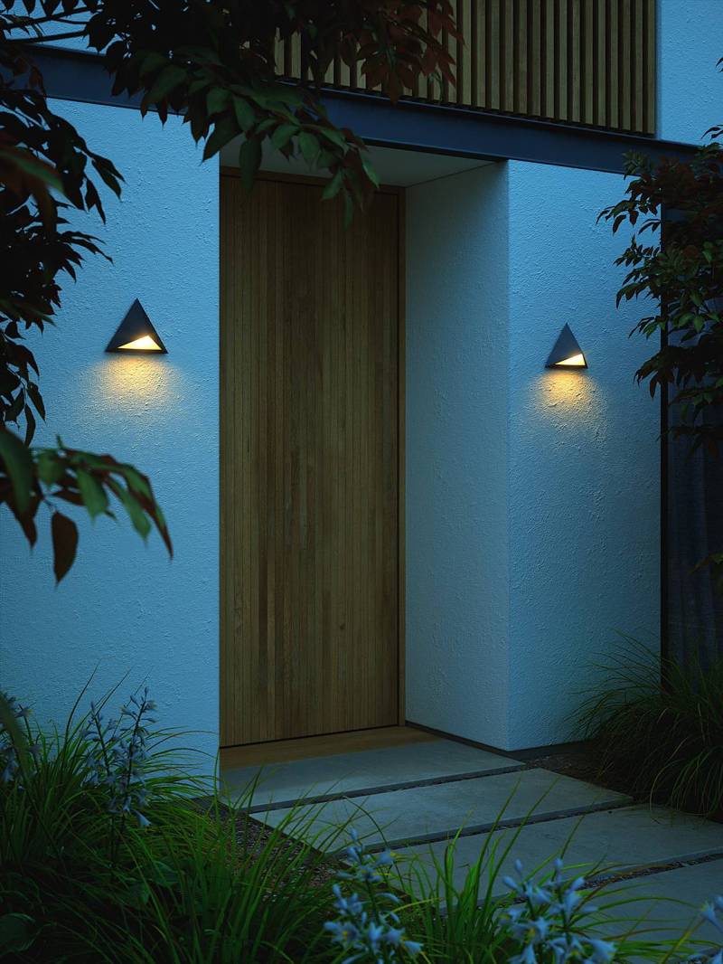 home24 Wandleuchte Konit 25 x 20 x 12cm Schwarz von home24