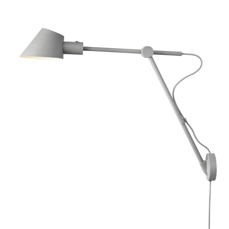 dftp STAY Schreibtischlampe grau E27 mit Schalter 54,5cm von design for the people