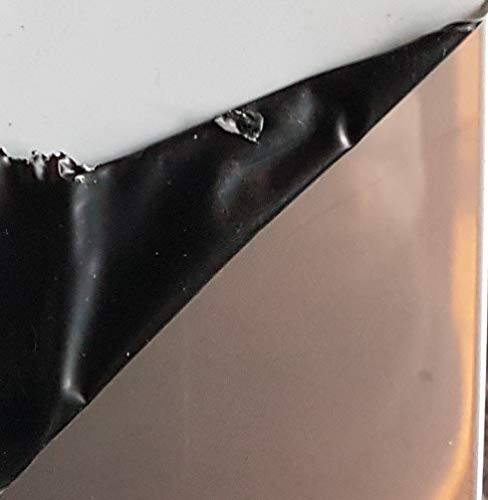 Aluminium Glattblech 2,5mm stark Alublech AlMg3 (EN AW 5754 H22), Glatt, Natur, einseitig mit Schutzfolie Aluminiumblech … (1000x500mm) von designbleche