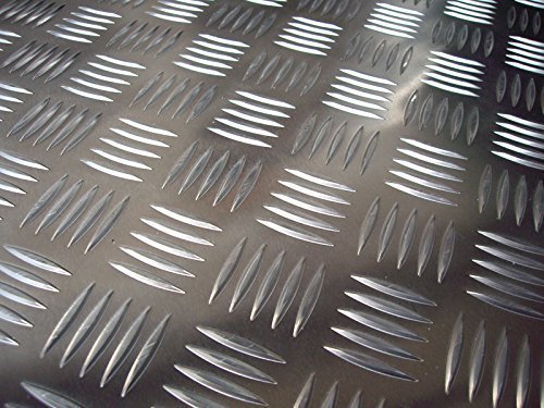 Aluminium Riffel Blech QUINTETT 2,5/4mm stark große Auswahl Tränenblech Warzenblech… von designbleche