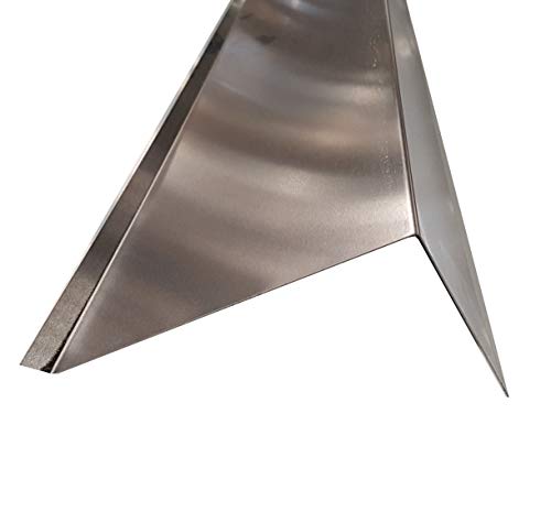 Ortgangblech 200 cm (2000mm) lang Aluminium natur Dachprofil Dichtungsblech Dachblech Kantblech (Z175mm/A:15mm+B:70mm+C:90mm) von designbleche