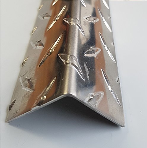 Winkel Riffelblech 1,5/2mm stark DIAMANT Tränenblech Alu Aluminium (1500x25x25mm) von designbleche