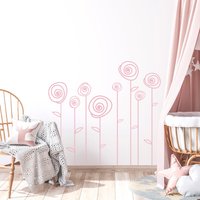 Blumen Wandtattoos Für Baby Mädchen Kinderzimmer, Kinder Schlafzimmer Wandaufkleber, Spielzimmer Kunst Dekor, Helle Benutzerdefinierte Farben von designedbeginnings