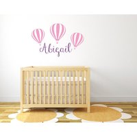 Heißluftballon Namensaufkleber, Personalisierte Wandaufkleber, Mädchen Namen Baby Kinderzimmer Db330 von designedbeginnings