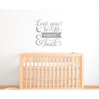 I Love You To The Moon & Back Wand Spruch, Kinderzimmer Wandsticker, Wandtattoos, Vinyl Sprüche Db429 I Love You To The Moon & Back Wand Spruch, Kinderzimmer Wandsticker, Wandtattoos, Vinyl Sprüche Db429 von designedbeginnings