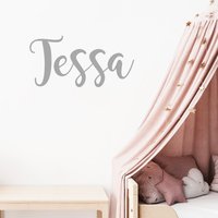 Personalisierte Mädchen Wand Aufkleber, Vinyl Baby Kinderzimmer Namen Kinder Und Teenager Schlafzimmer Dekor, Große Oder Kleine Schreibschrift von designedbeginnings
